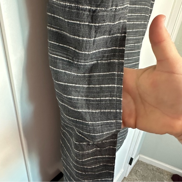 Eileen Fisher gray/white striped linen tunic dress PP XS/small petite shift - Picture 8 of 12